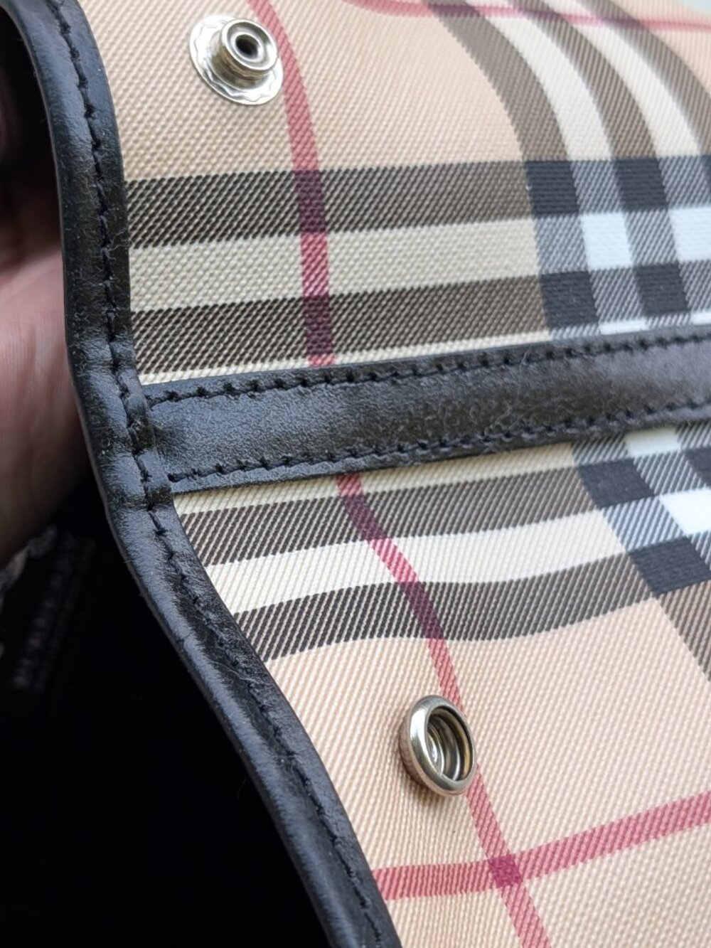 Burberry Nova Check Canvas & Black Leather Buckle Handbag (Established 1856) - Picture 13 of 13
